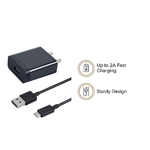 Mi 5V Charger|10W Wall Charger with USB Cable|Compatible for Mobile, Headphones, TWS, Game Console, Power Banks|Fast Charging + Quick Data Transfer+BIS Certified|(Adapter+USB to Micro USB Cable)-Black Mi 5V Charger|10W Wall Charger with USB Cable|Compatible for Mobile, Headphones, TWS, Game Console, Power Banks|Fast Charging + Quick Data Transfer+BIS Certified|(Adapter+USB to Micro USB Cable)-Black